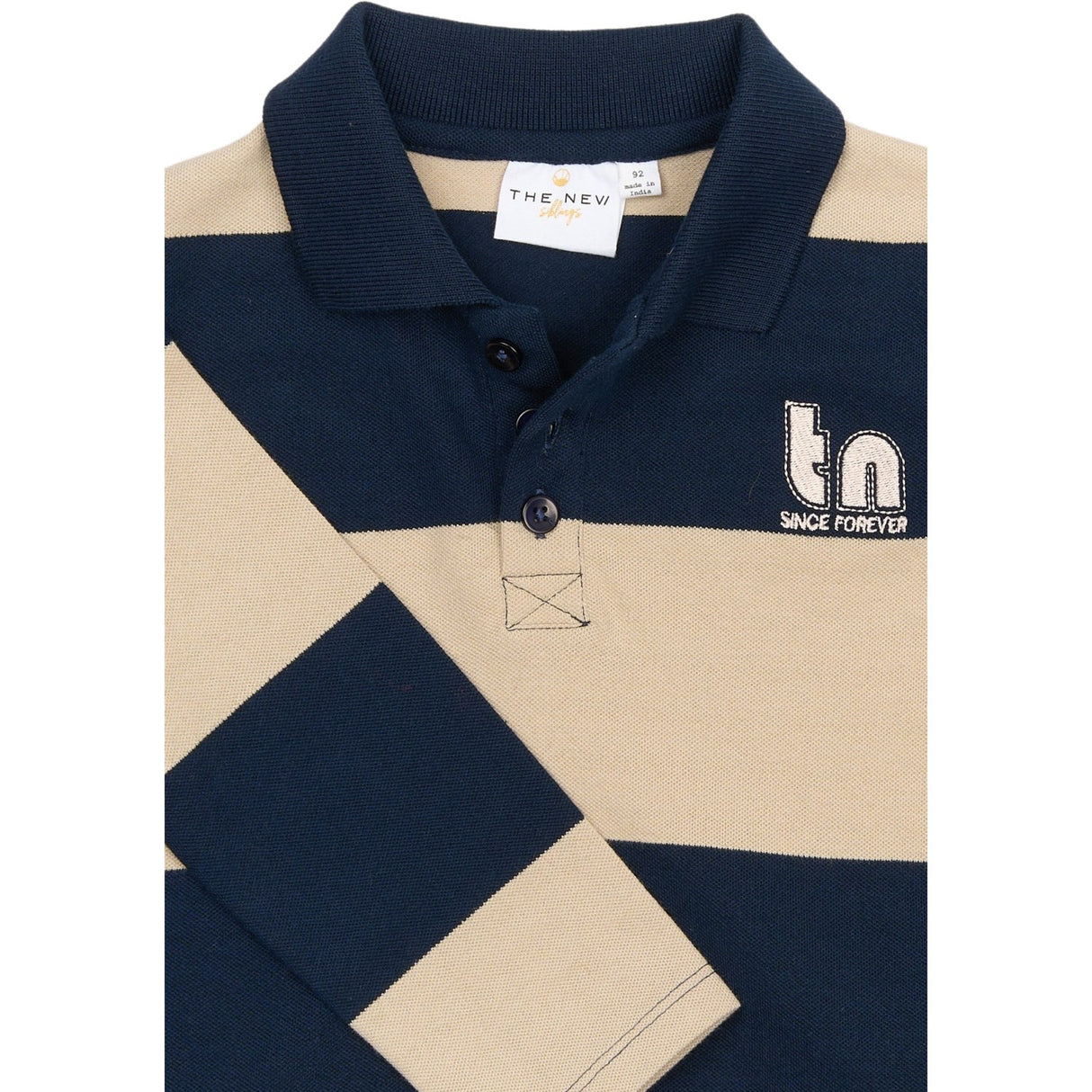 THE NEW Siblings Navy Blazer Striped Rinon L_S Pique Pikétröja