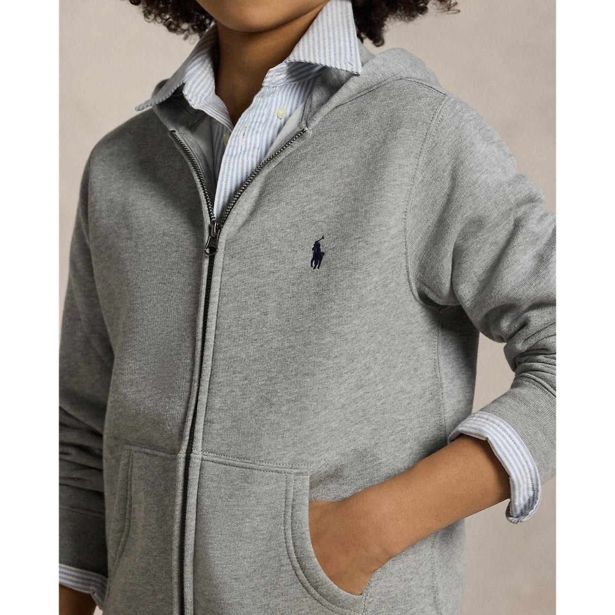 Polo Ralph Lauren Boy Hoodie Dark Sport Heather
