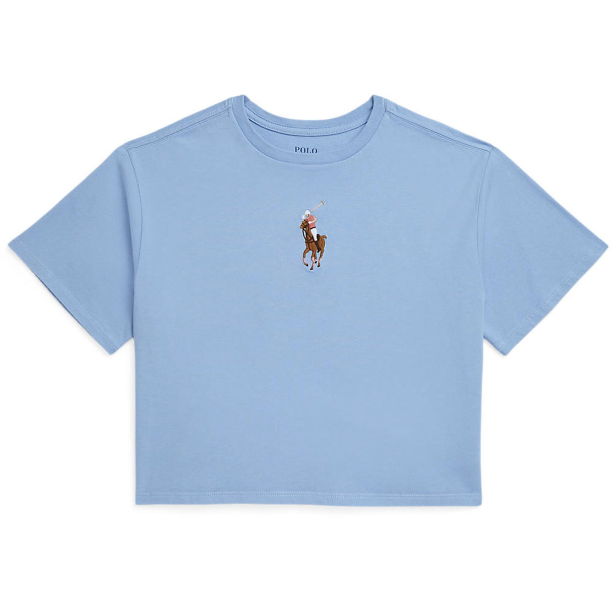 Polo Ralph Lauren Chambray Blue Cropped T-Shirt
