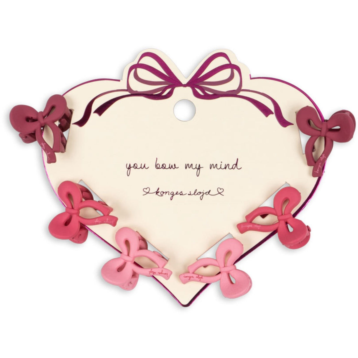 Konges Sløjd Pink Mix 6 Pack Mini Rosett Hårklämma