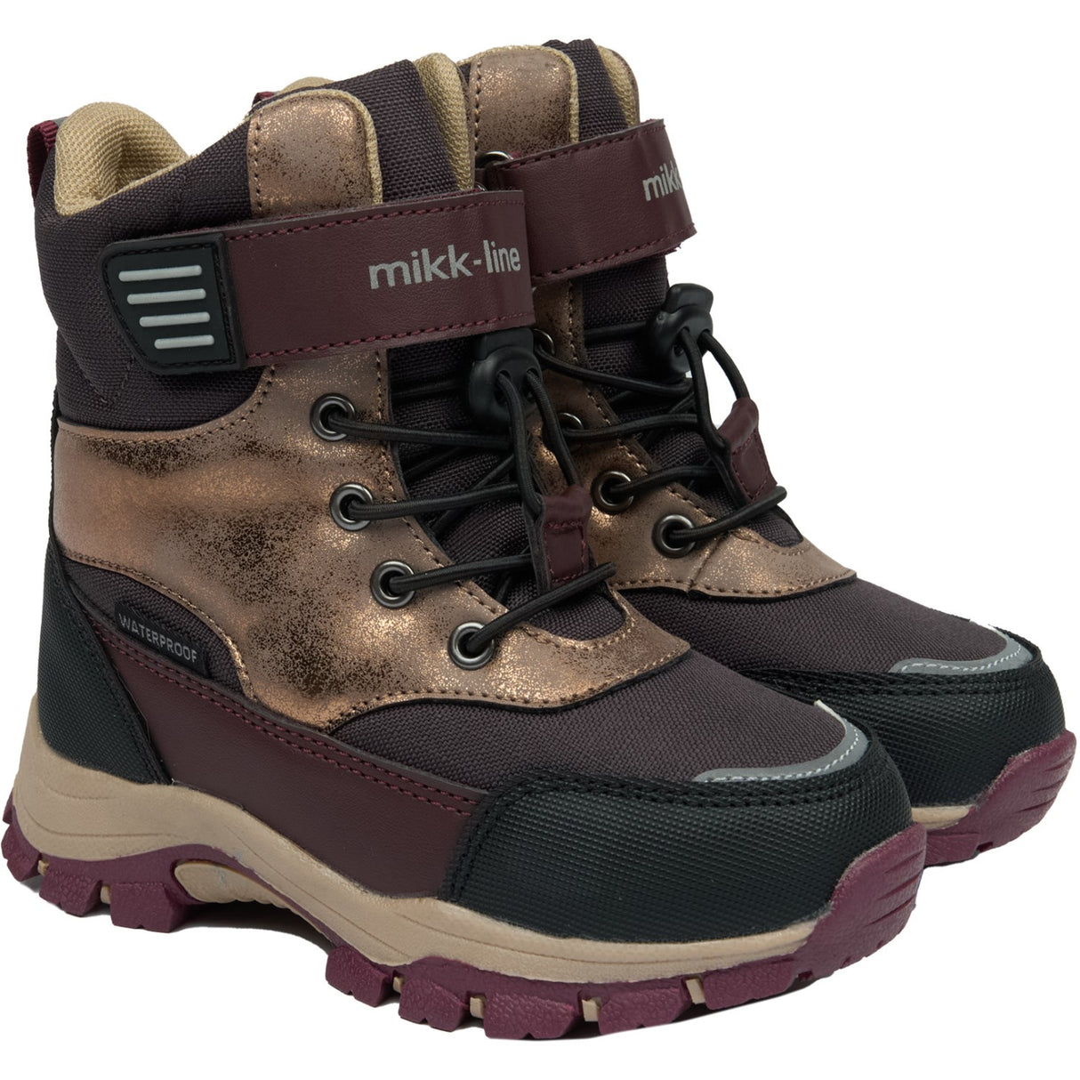 Mikk-Line Raisin Winter Stövlar Tex Kardborreband