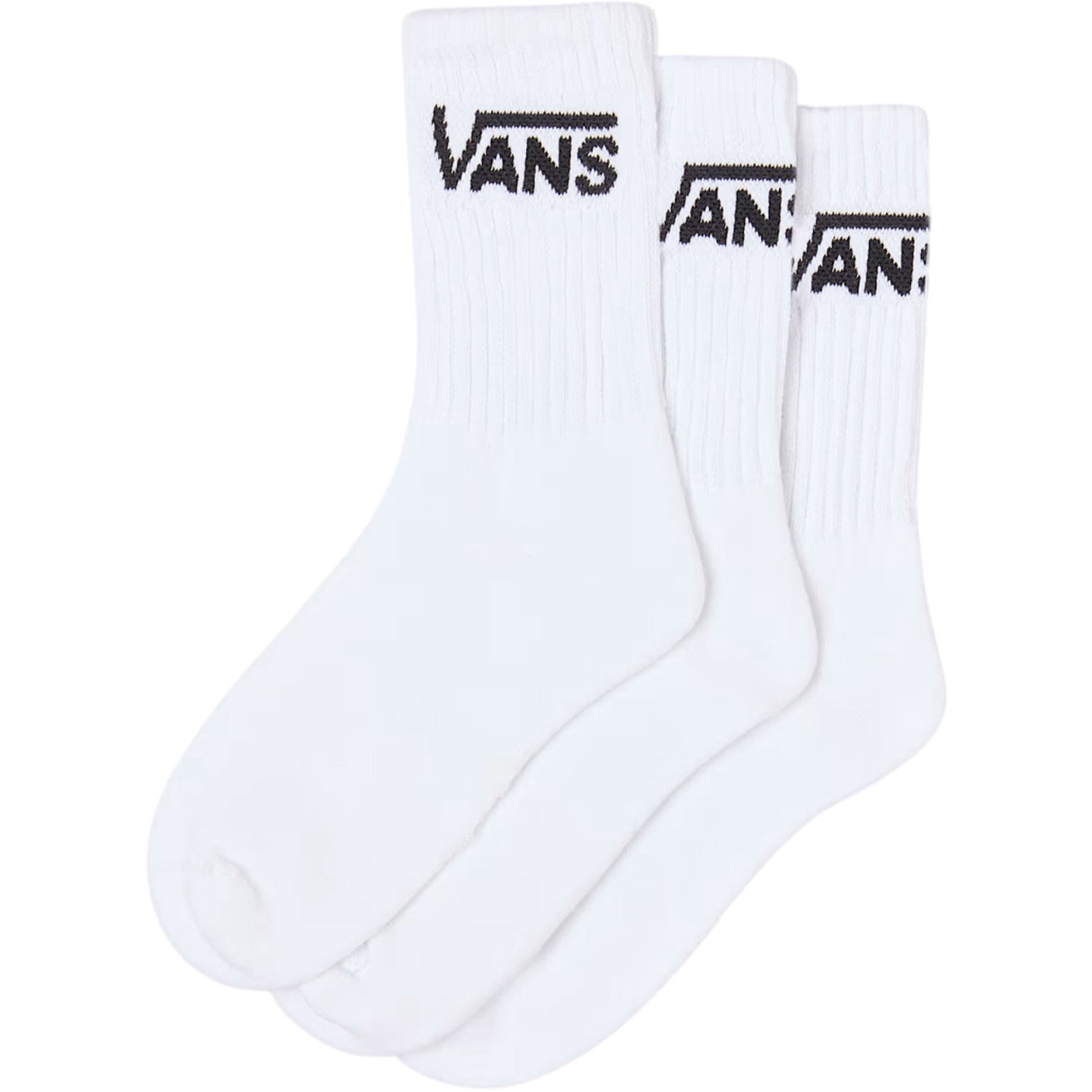 VANS White Classic Crew Strumpor 3-Pack