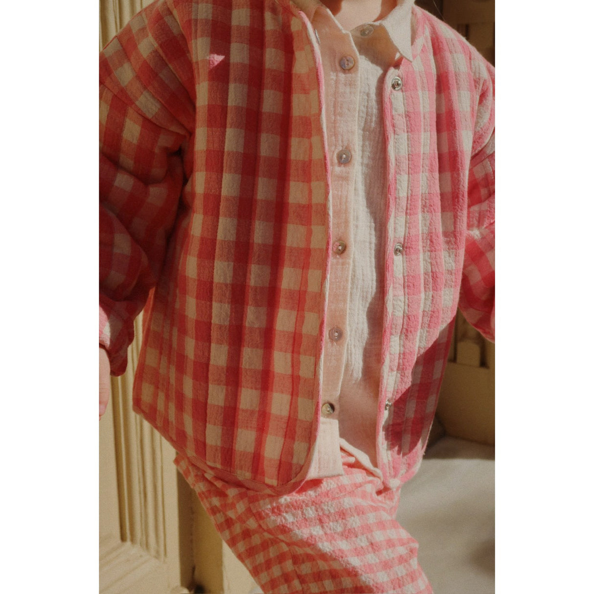 Konges Sløjd Peach Blossom Check RHW X KS Bella Byxor Gots