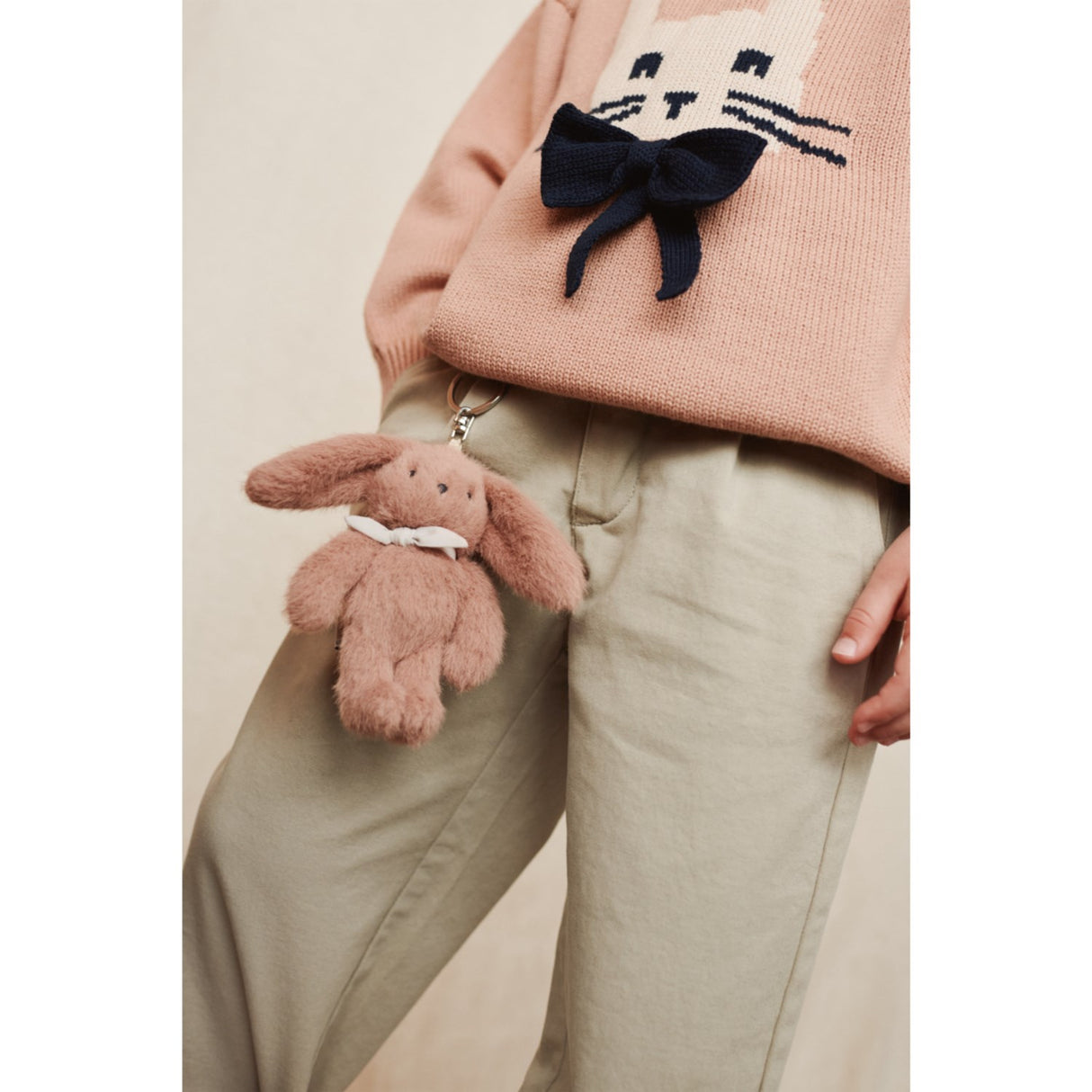 LIEWOOD Rabbit / Pale Tuscany Orlane Embroidery Stickad Jumper