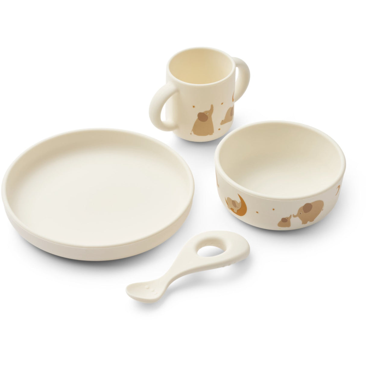 LIEWOOD Elephant / Creme De La Creme Vivi Printed Tableware Sett