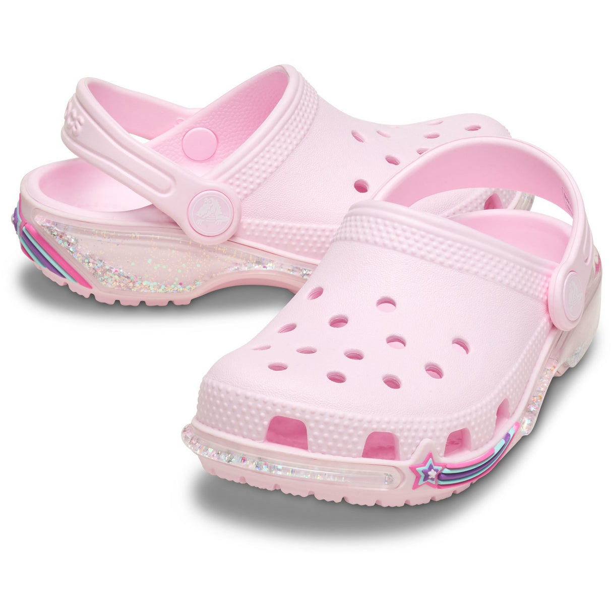 Crocs Pink Milk Classic Star Sprinkel Shaker Clog