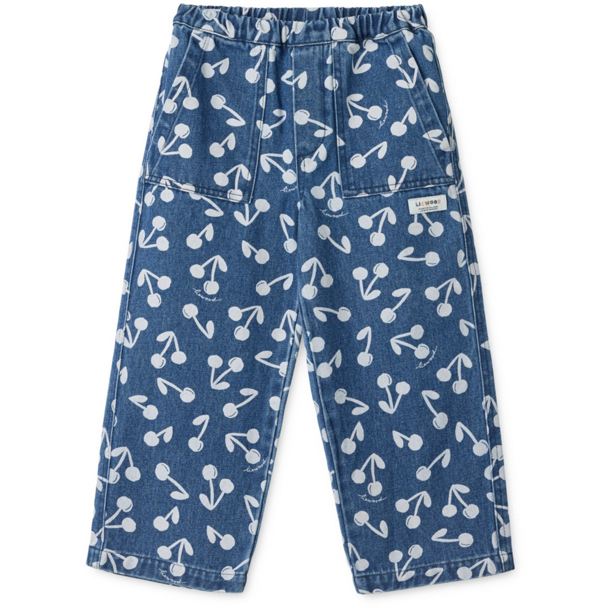 LIEWOOD Cherry Blossom / Medium Blue Denim Cesar Printed Denim Byxor