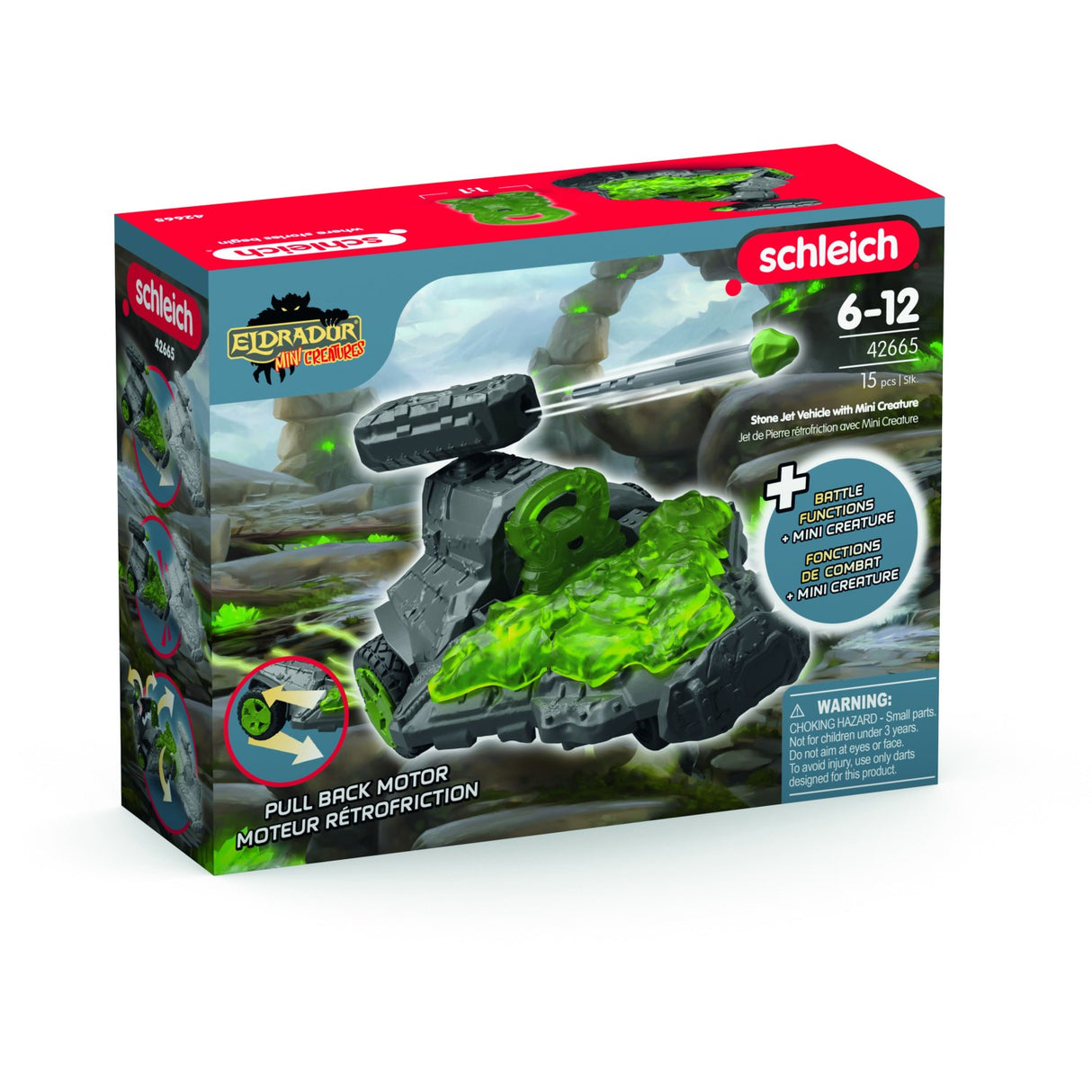 Schleich Stone Jet Fordon Med Mini-Kreatur