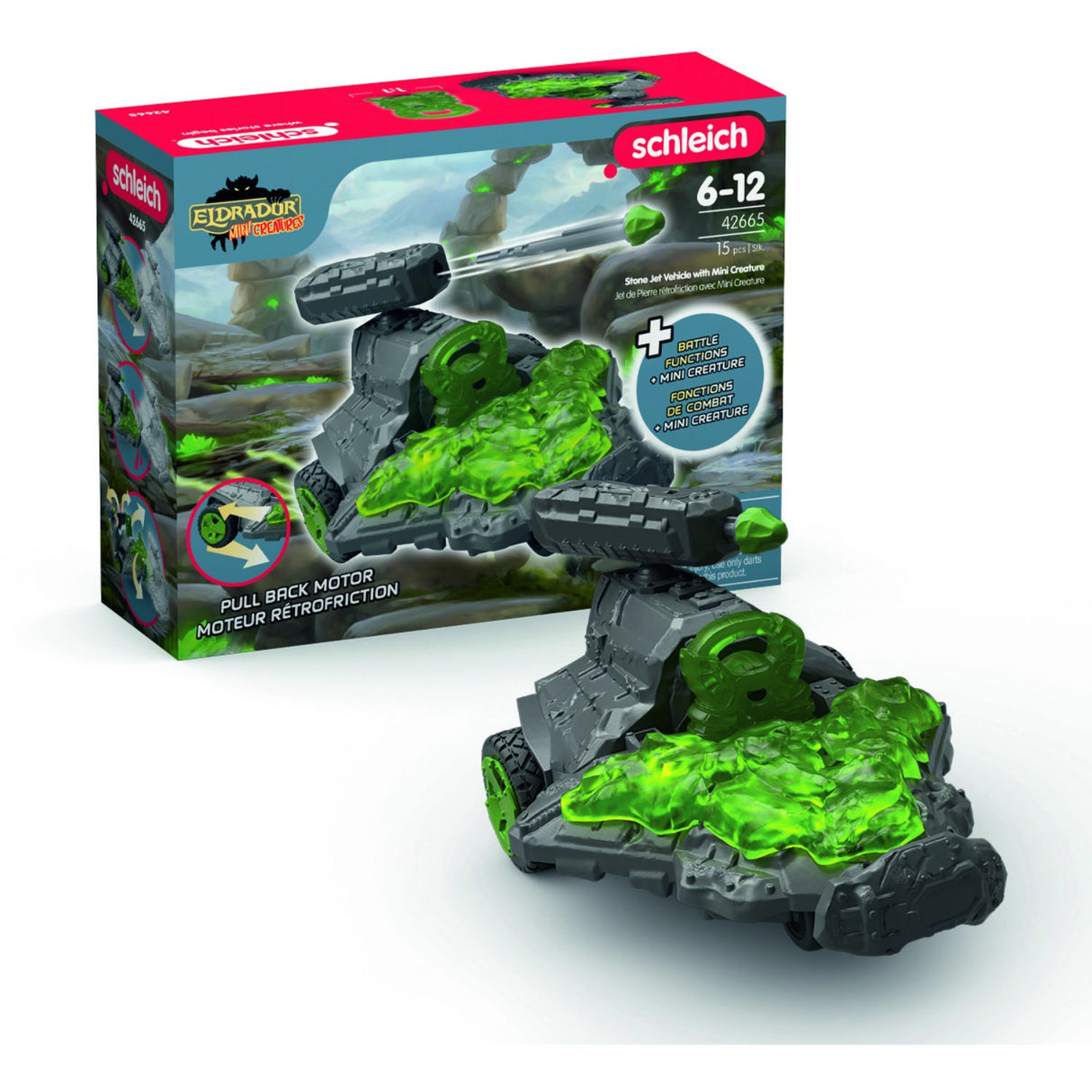 Schleich Stone Jet Fordon Med Mini-Kreatur