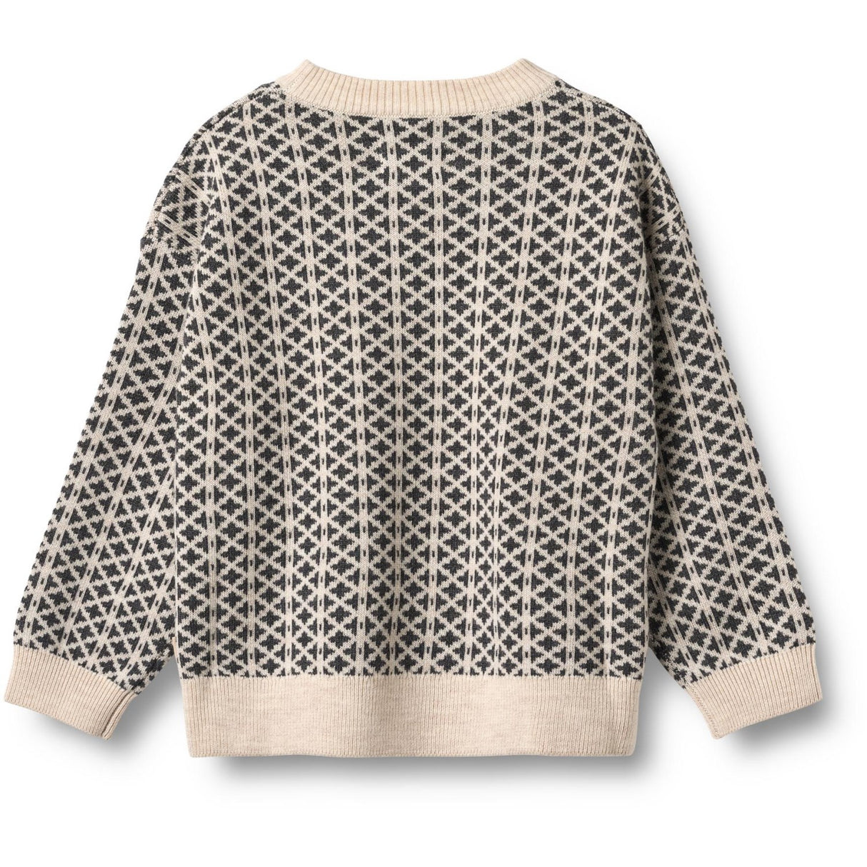 Wheat Warm Sand Melange Jaquard Pullover Elias