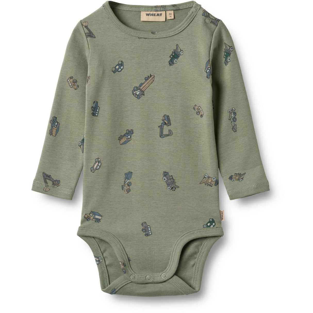 Wheat Dusty Green Cars Body L/S Freddie