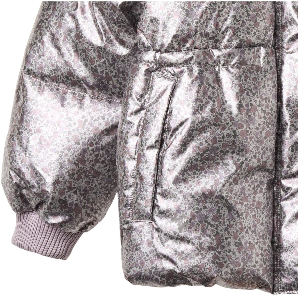 Wheat Silver Flower Meadow Puffer Jacka Eli