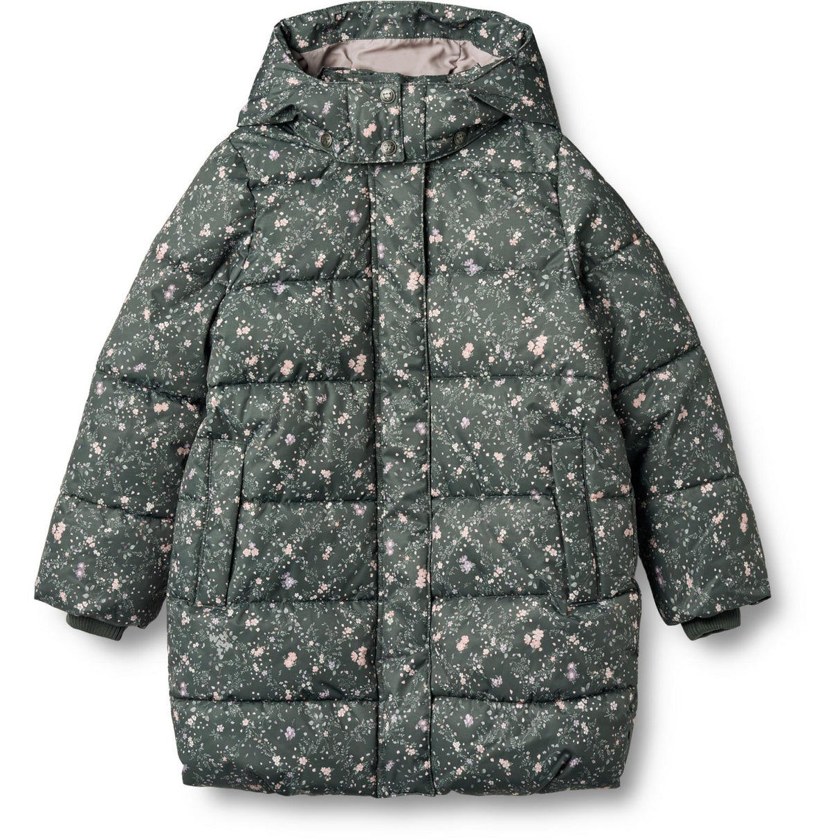 Wheat Forest Lake Checked Flowers Puffer Täcka Yrsa