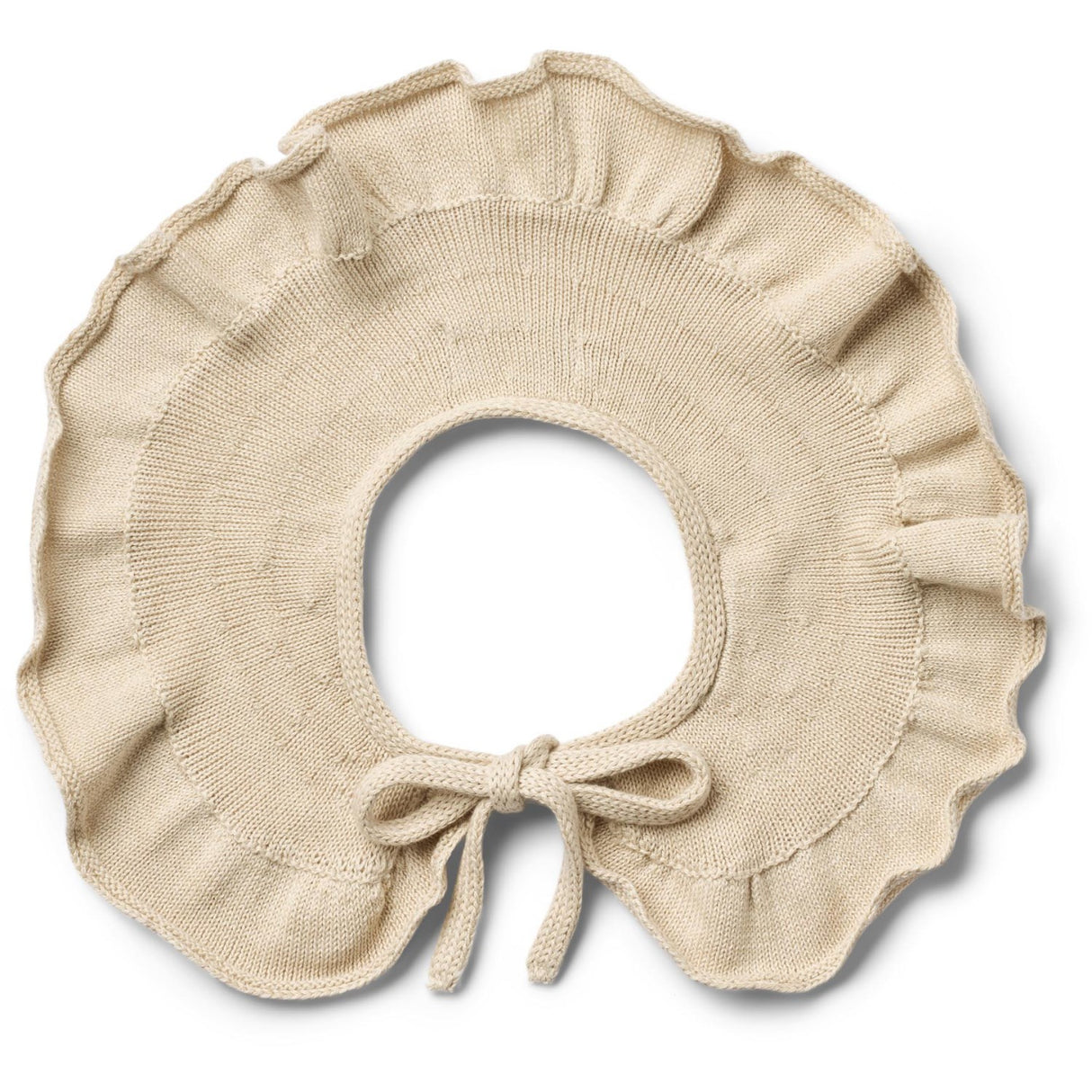 Wheat Offwhite Stickad Krage Edele