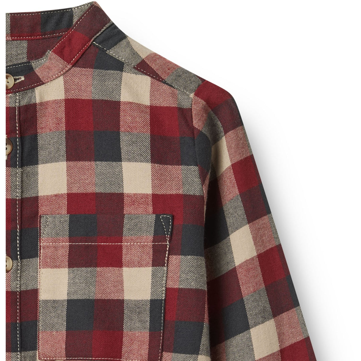 Wheat Red Blue Check Skjorta L/S Willum