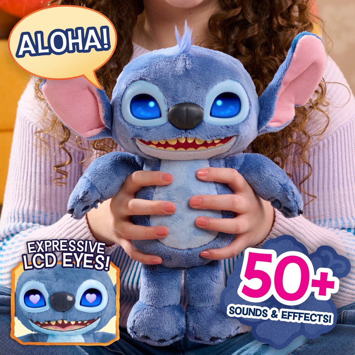 Disney Stitch Movie Emotive Eye Feature Plys 27 Cm
