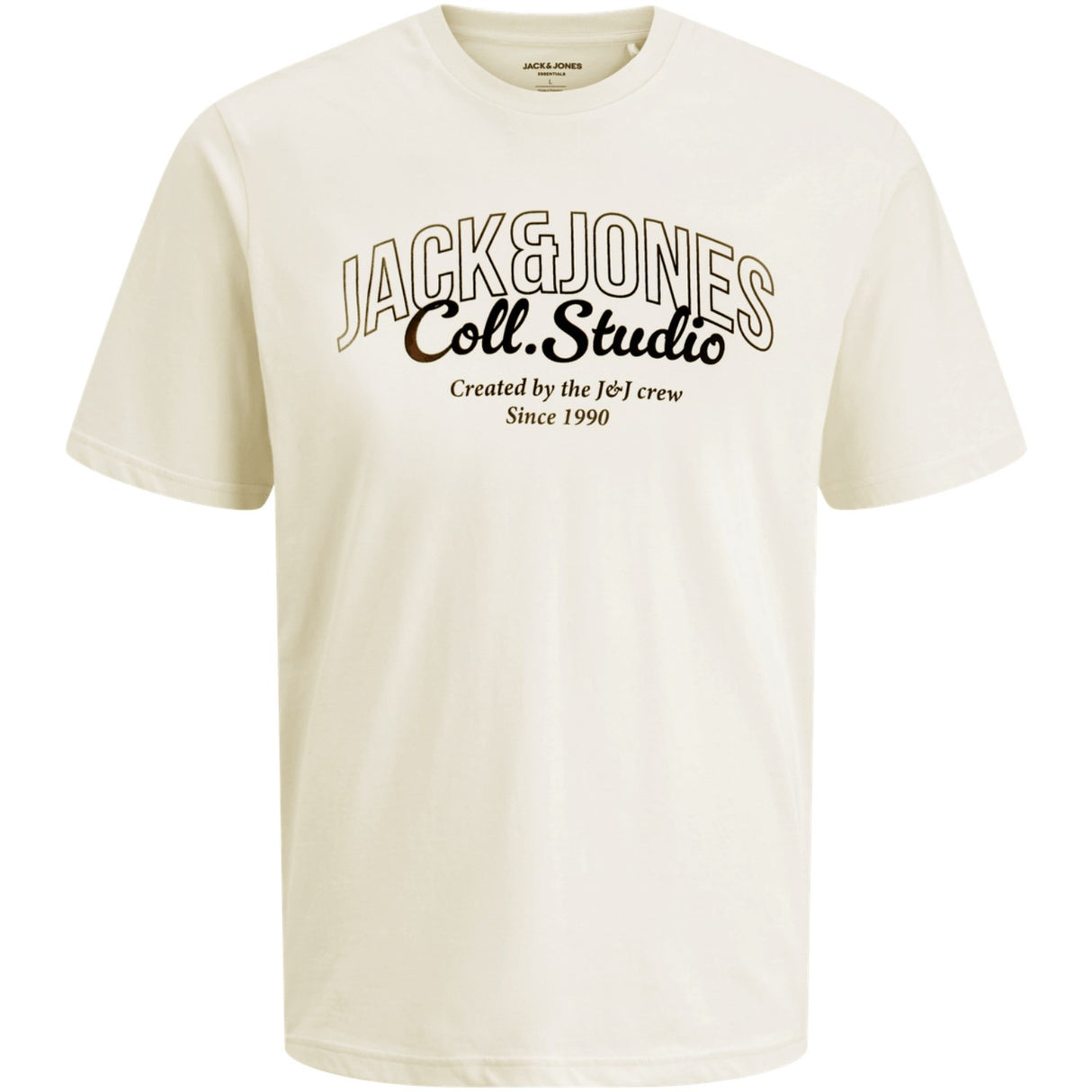 Jack & Jones Junior Antique White Big Print Jjmakoto Tee Ss Crew Neck Jnr