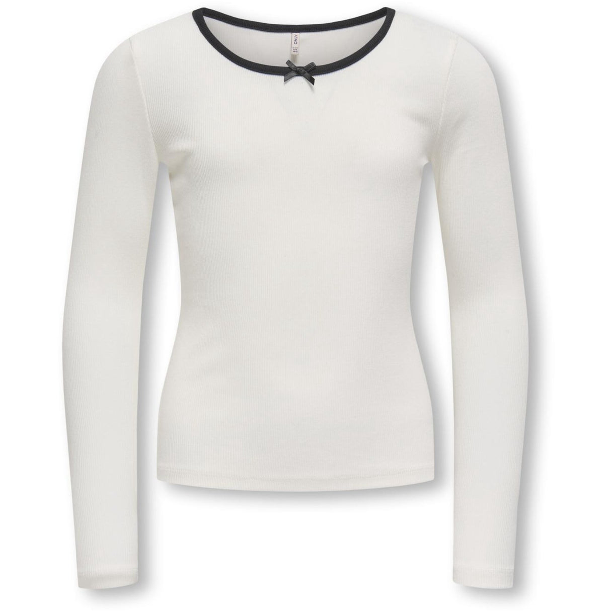 kids ONLY Cloud Dancer Black Bow Kogsofia L/S Rosett Topp Jrs