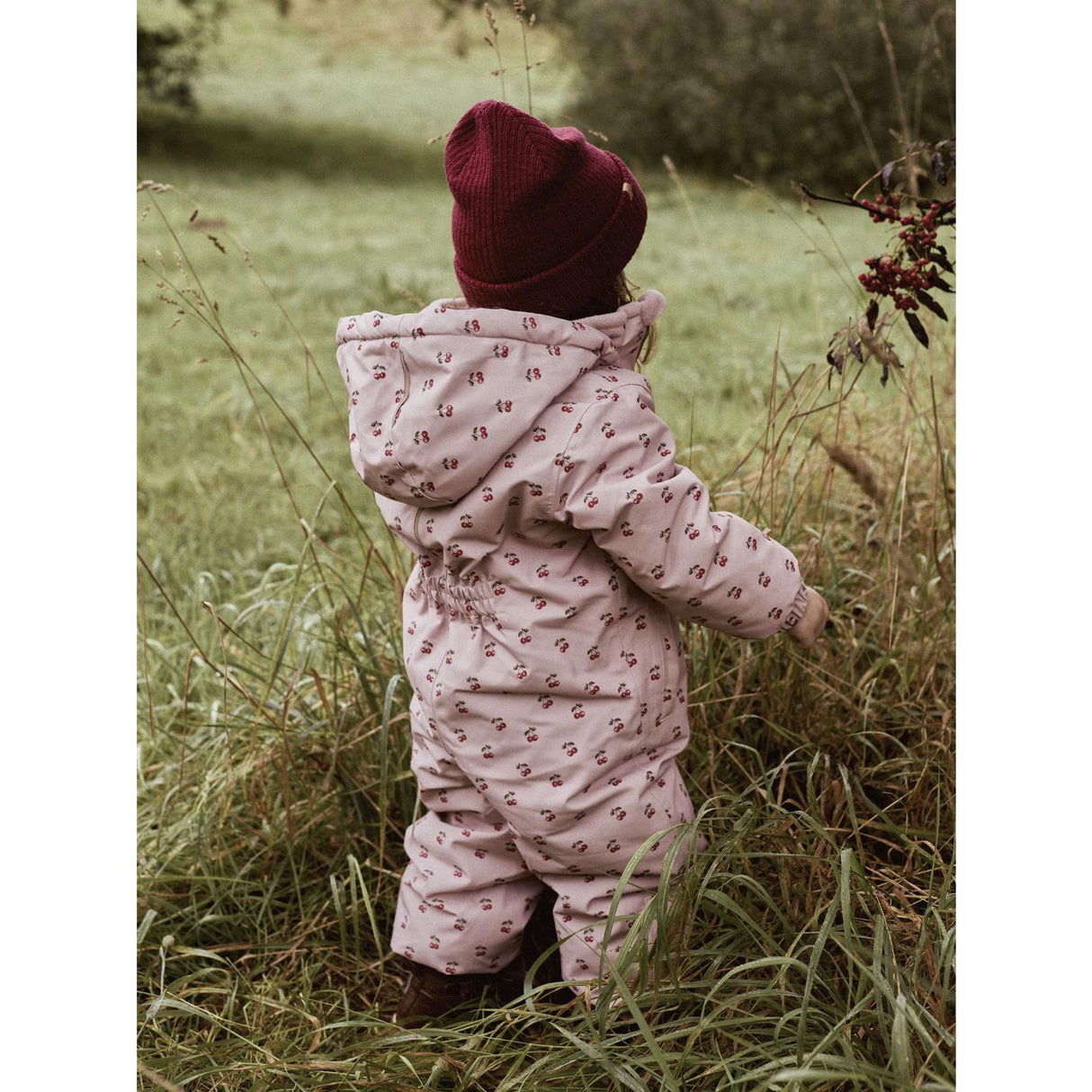 Lil'Atelier Misty Rose Cherry Nmflasnow10 Flygdräkt Aop Fo Lil