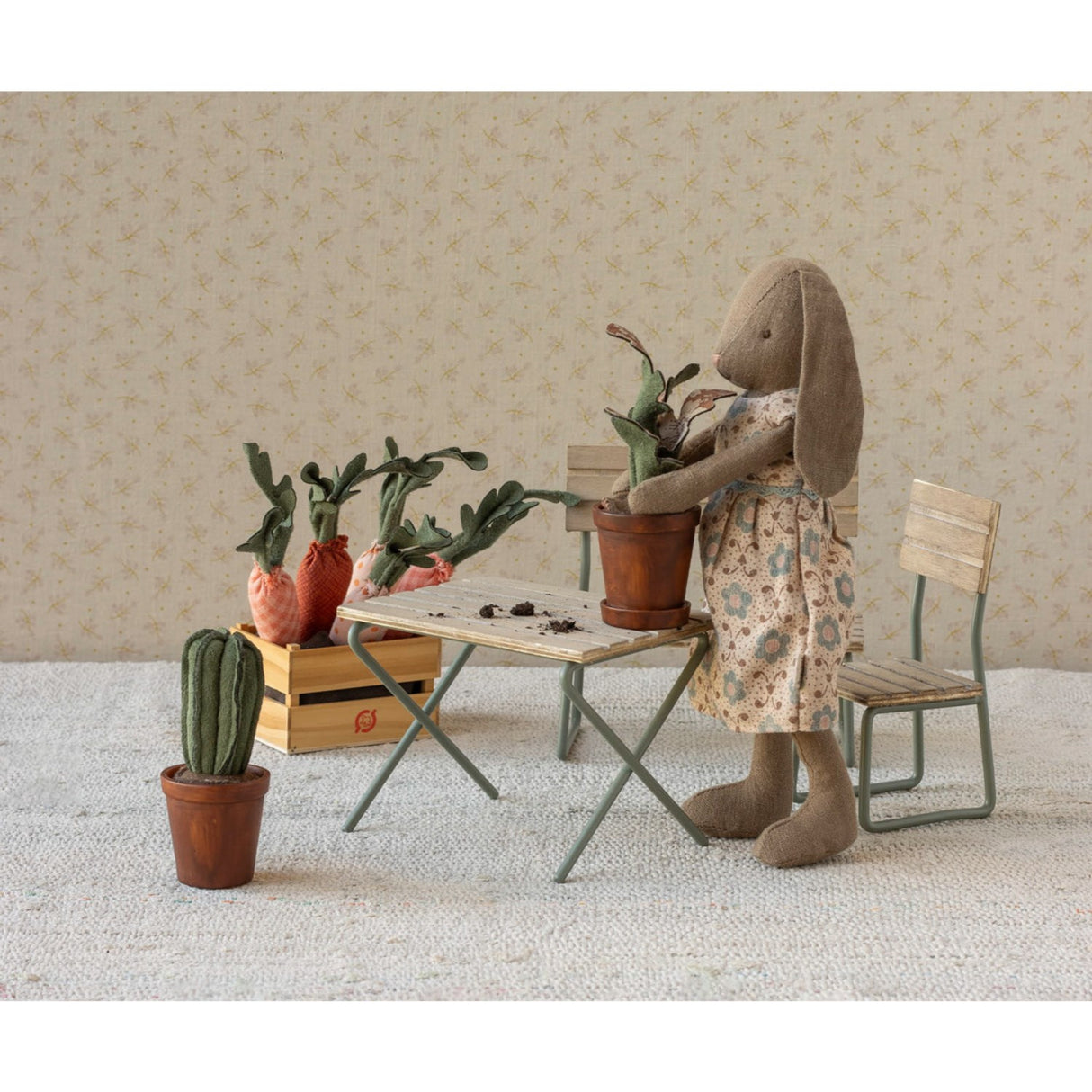 Maileg Bunny Size 2, Brown - Klänning