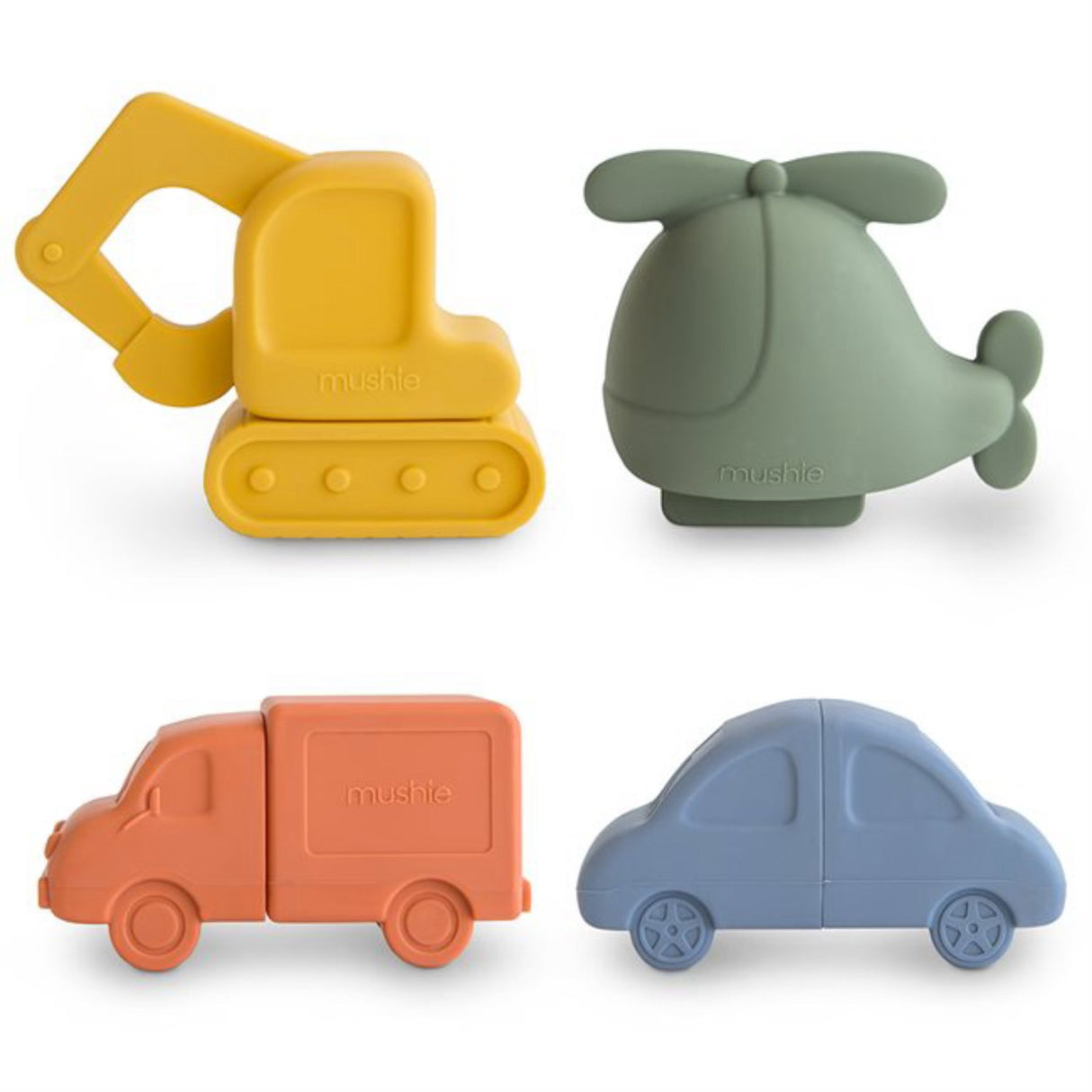 Mushie Vehicles Bath Play Sett - 4 Pack