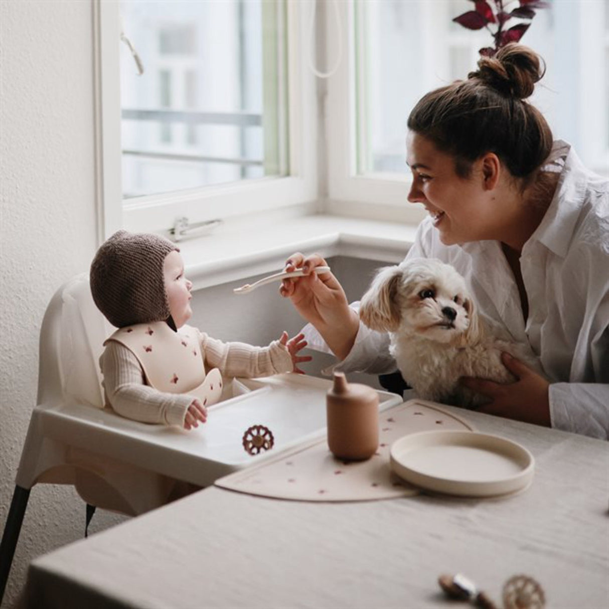 Mushie Blush Classic Silikon Tallrik