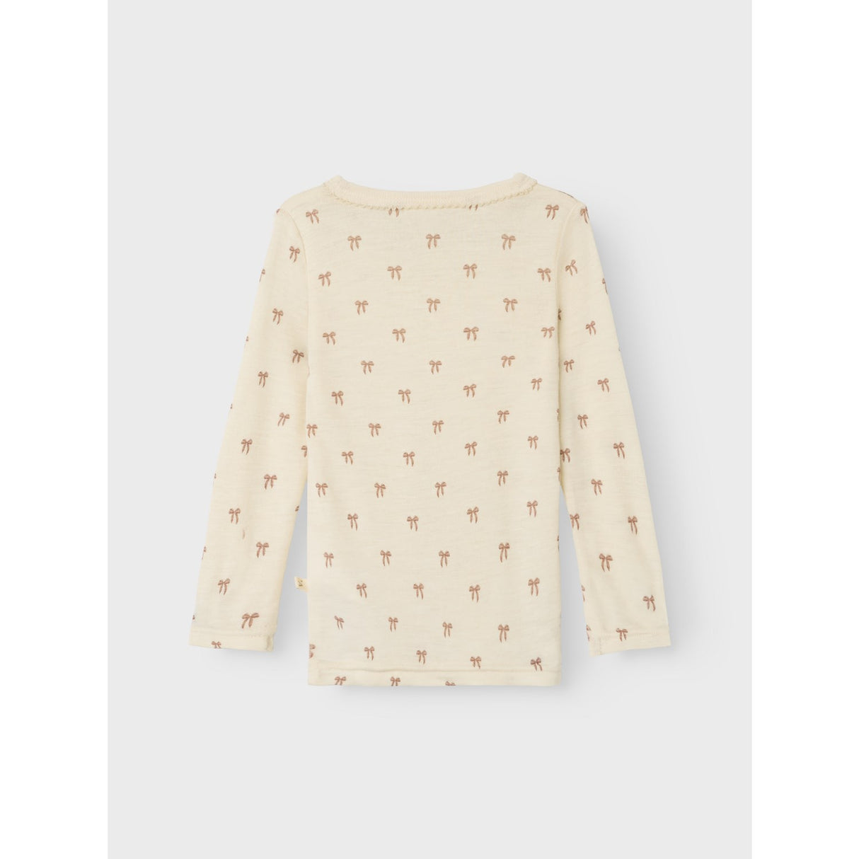 Lil'Atelier Turtledove Melange Nmfnalu Wo/Mo Ls Slim Topp Lil