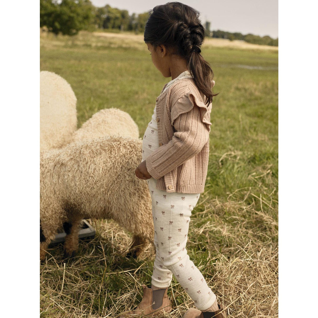 Lil'Atelier Turtledove Melange Nmfnalu Wo/Mo Ls Slim Topp Lil