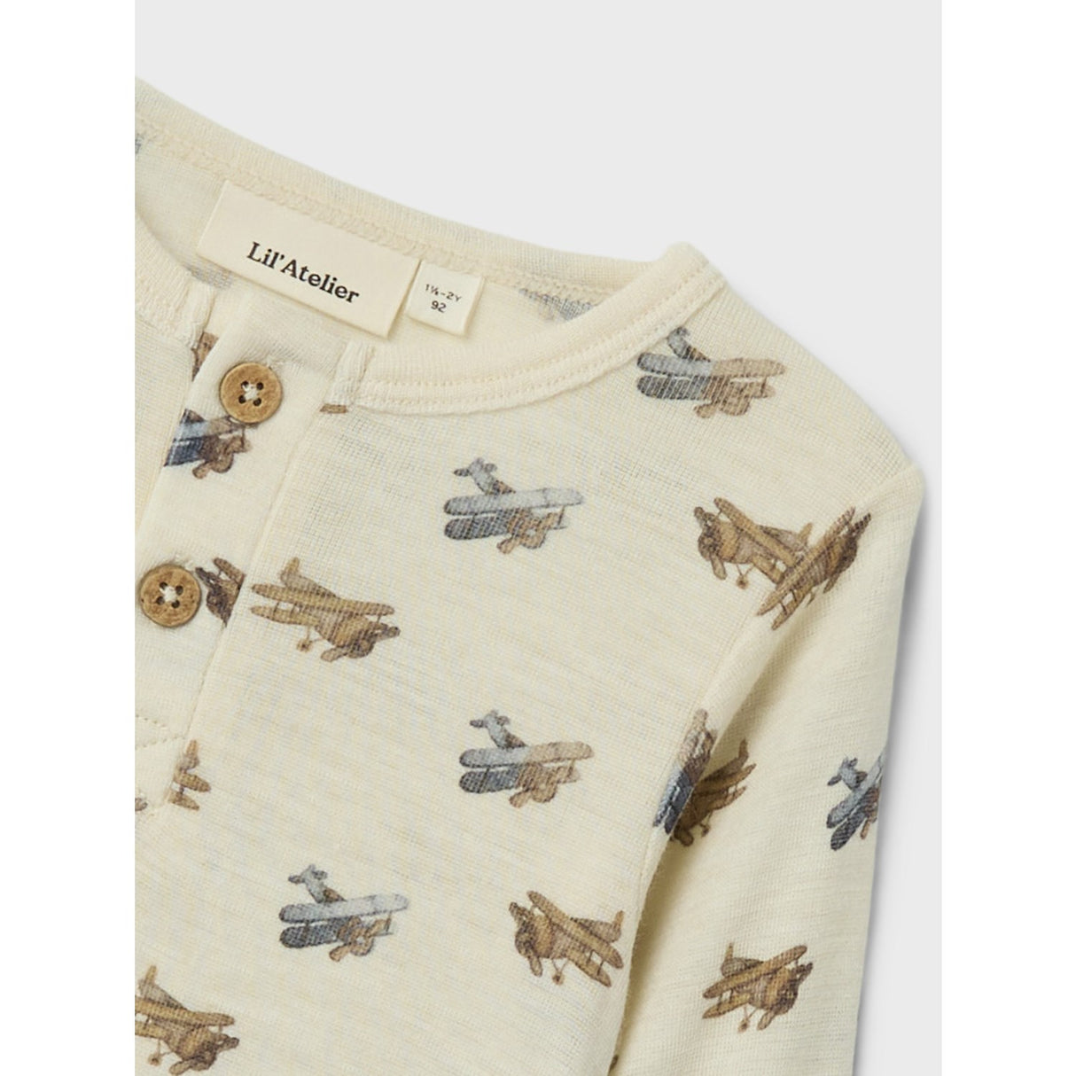 Lil'Atelier Turtledove Melange Nmmnalu Wo/Mo Ls Slim Topp Lil