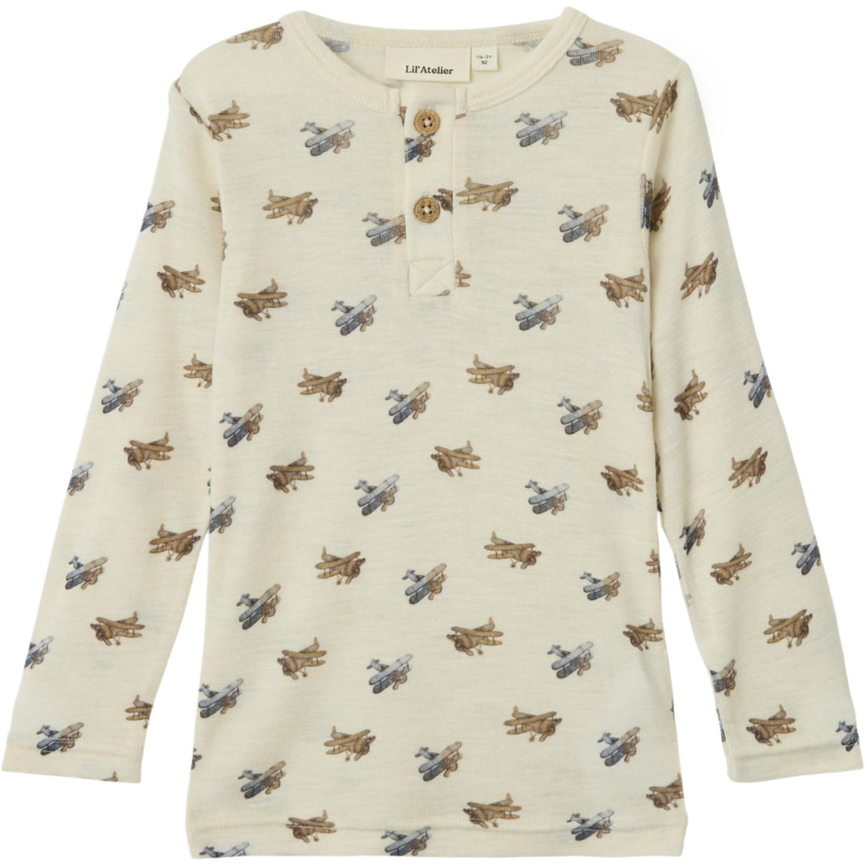 Lil'Atelier Turtledove Melange Nmmnalu Wo/Mo Ls Slim Topp Lil