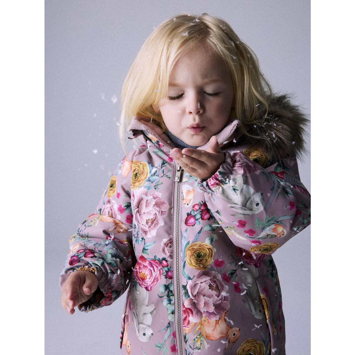 Name It Woodrose Flower Rabbit Nmfsnow10 Dräkt Aop Fo Noos