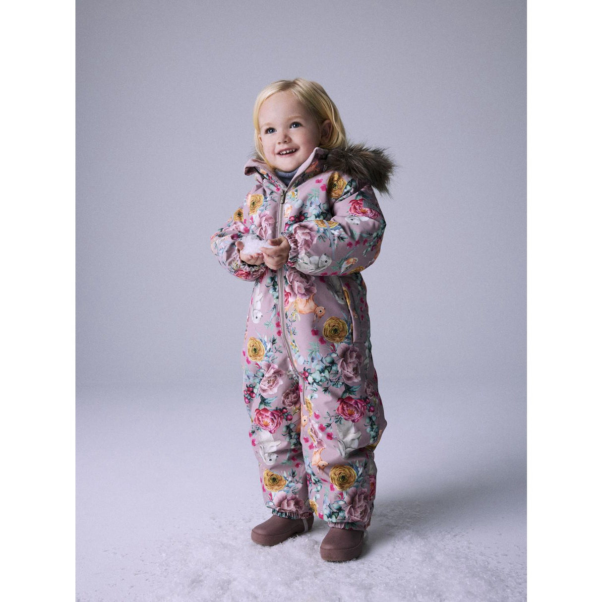 Name It Woodrose Flower Rabbit Nmfsnow10 Dräkt Aop Fo Noos