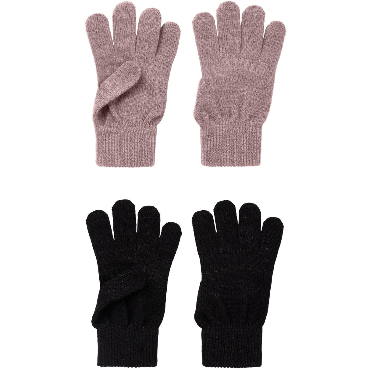 Name It Black Woodrose Nkfmagic Glitter Handskar 2P