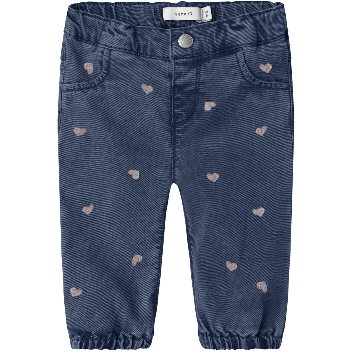 Name It Dark Blue Denim Hearts Emb Nmfrose Shaped R Emb Jeans 5321-Yb