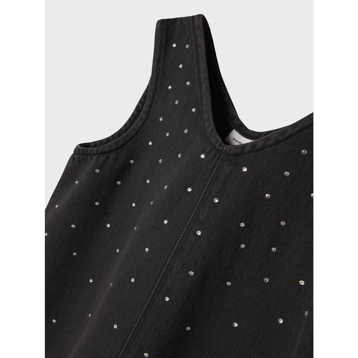 Name It Dark Grey Denim Nkfmonala Sl Loose Klänning 8810-Im O