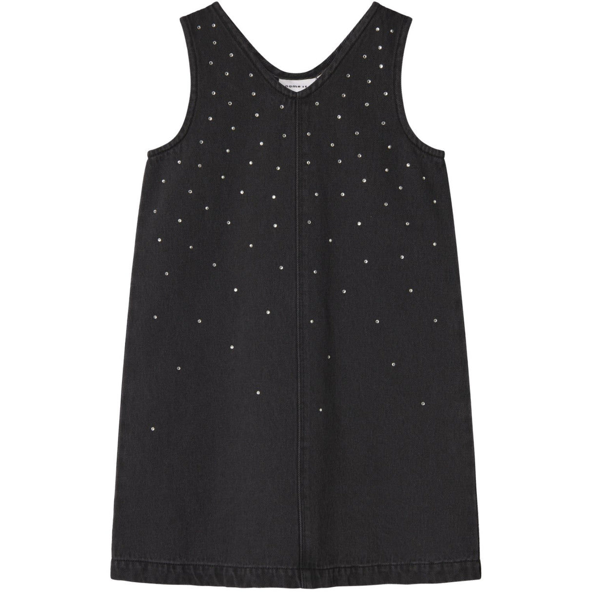 Name It Dark Grey Denim Nkfmonala Sl Loose Klänning 8810-Im O