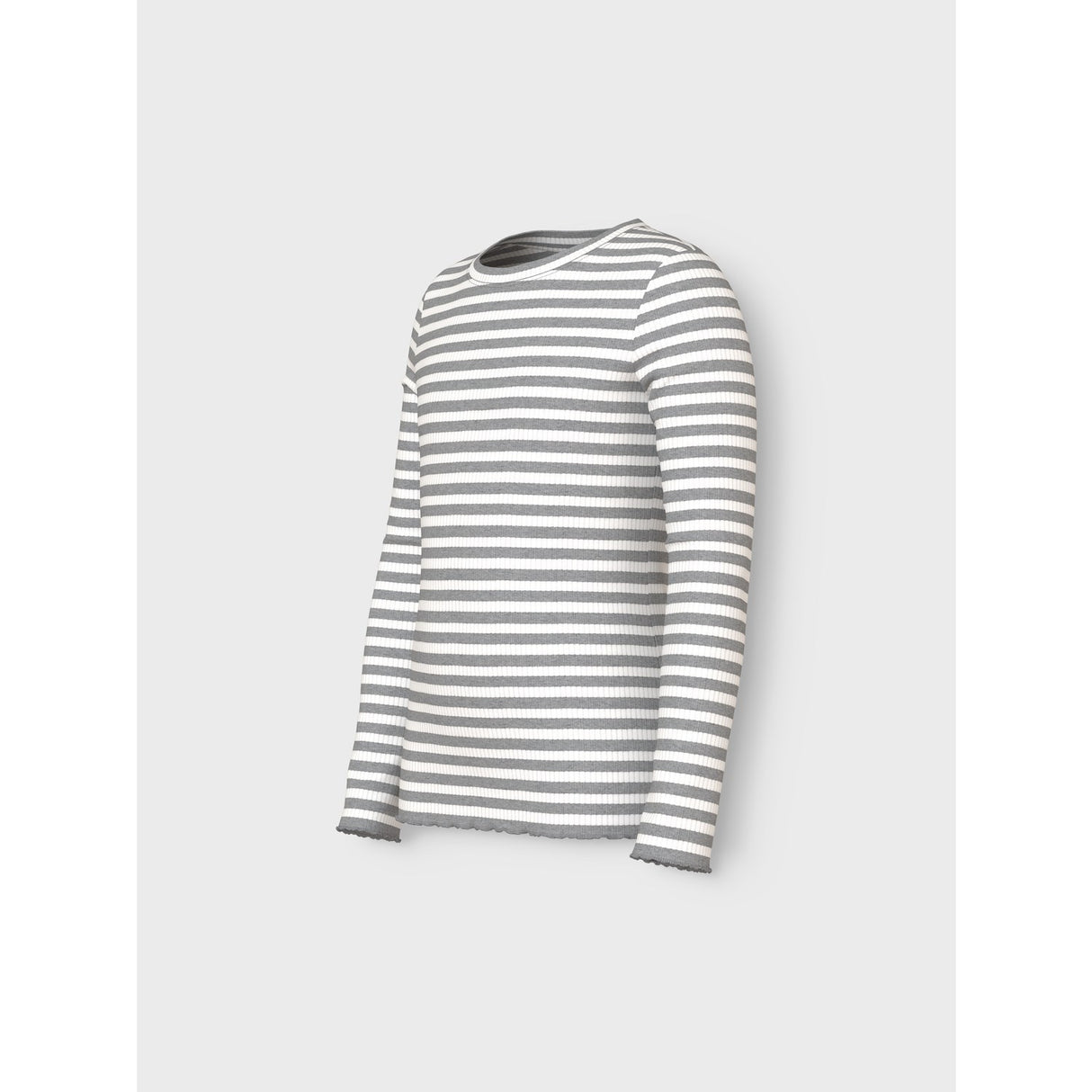 Name It Grey Melange Cloud Dancer Nkfvemma Ls Slim Topp