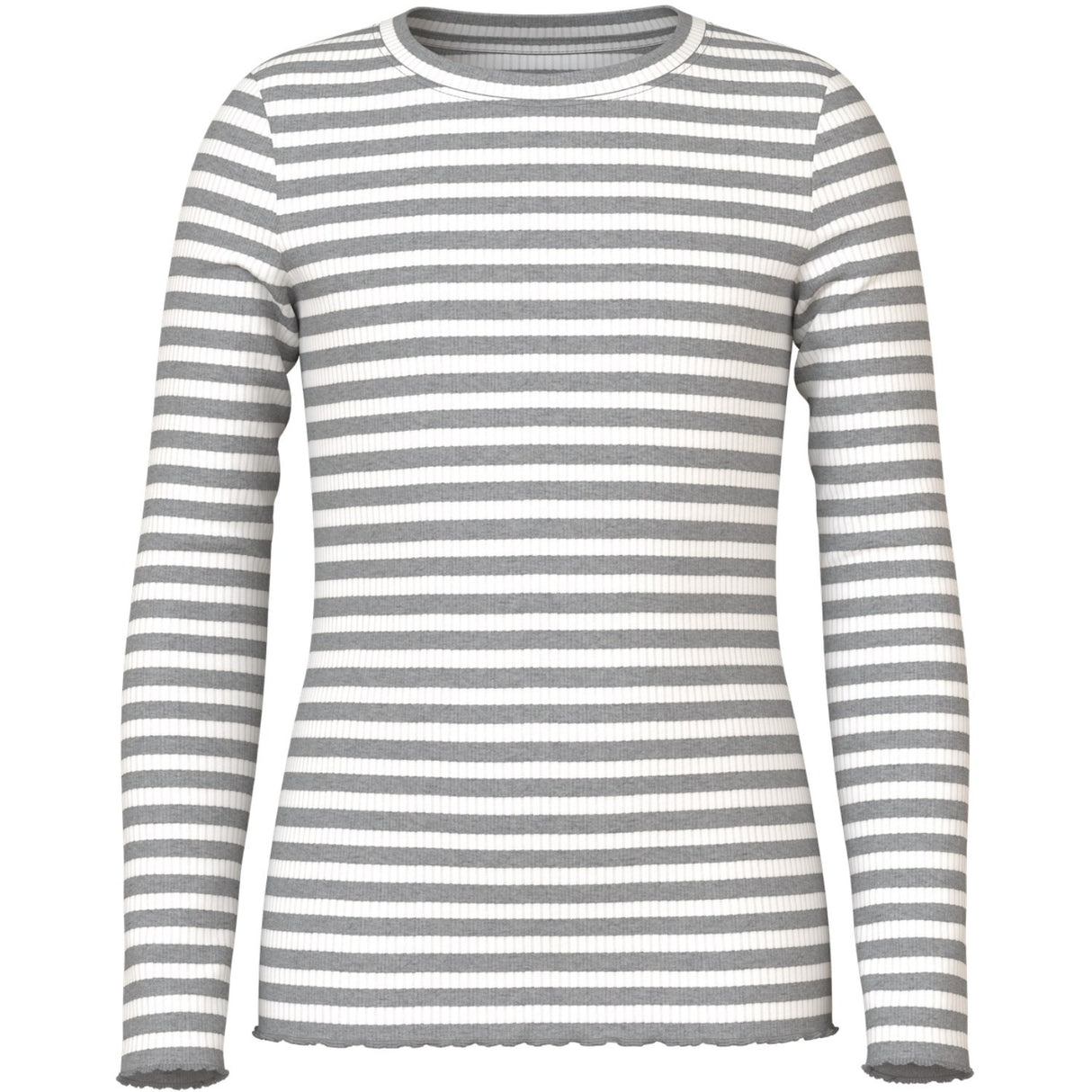 Name It Grey Melange Cloud Dancer Nkfvemma Ls Slim Topp