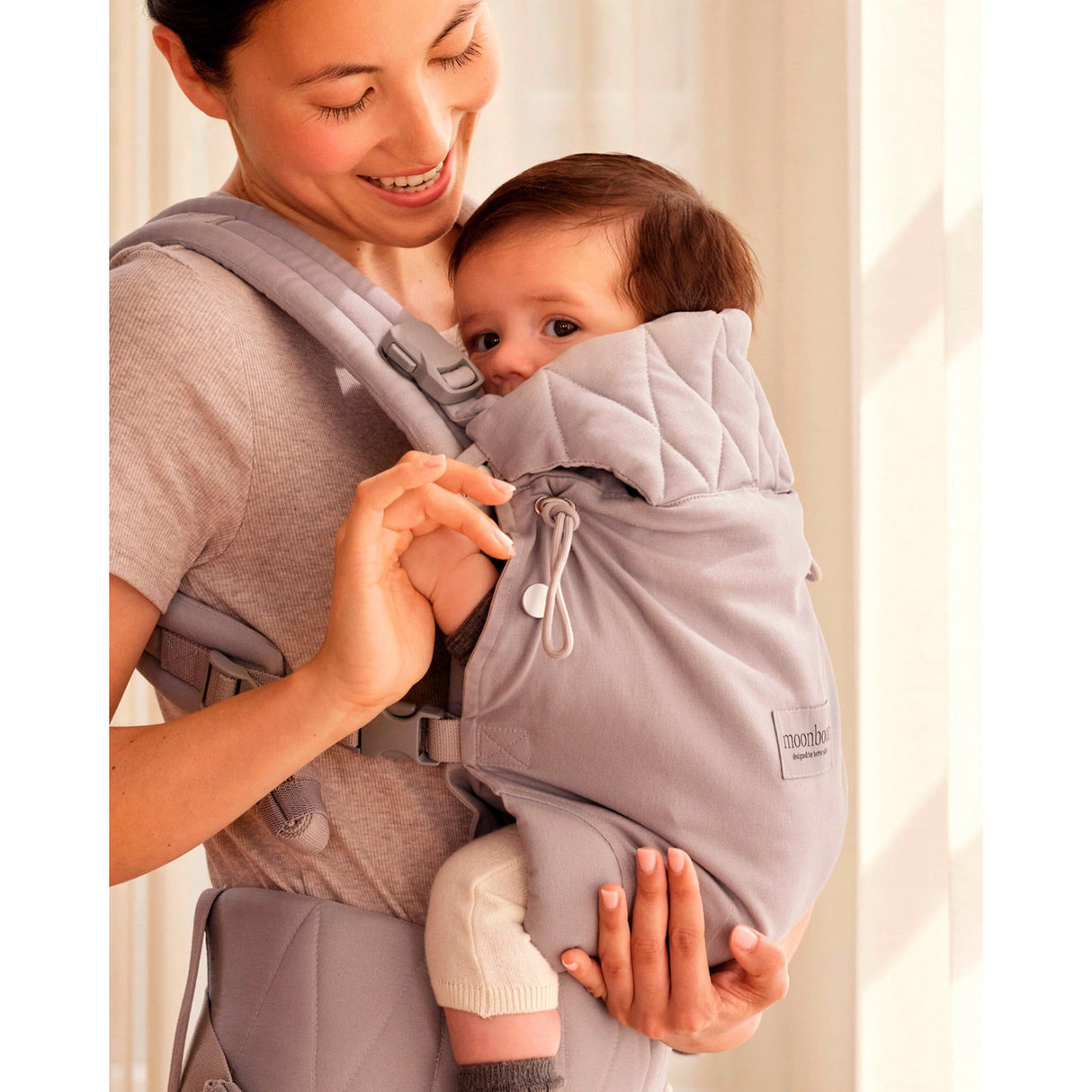 Moonboon Grey Baby Carrier