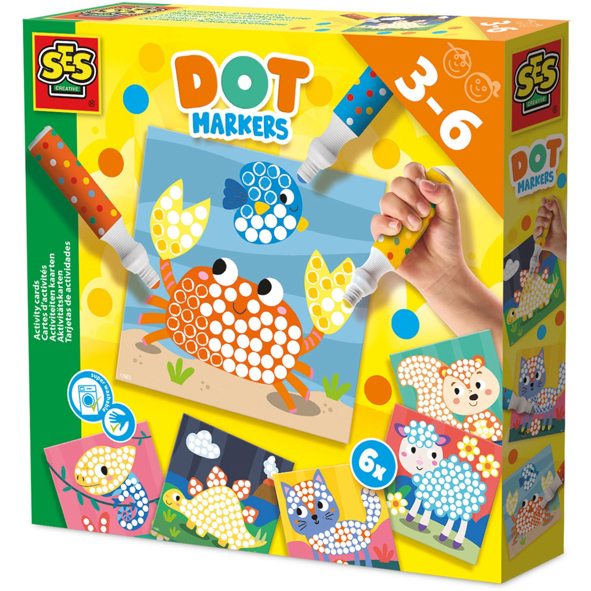SES Creative Priktusser 3 Färger Xxl Aktivitetskort