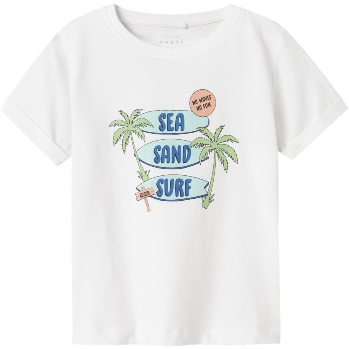 Name It Bright White Sea Nmmvux Ss Topp