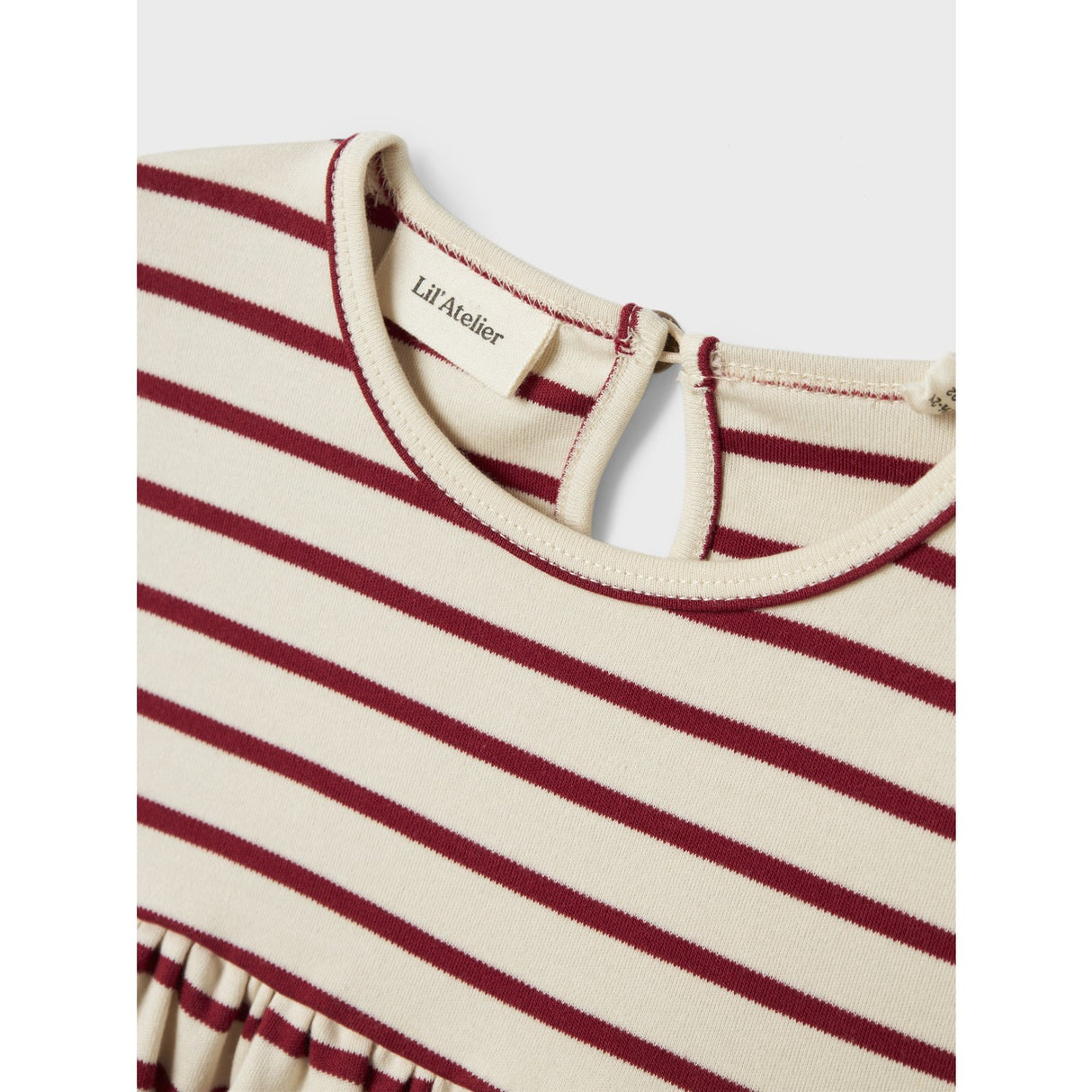 Lil'Atelier Turtledove Red Dahlia Nmflimia Ls Loose Klänning Lil