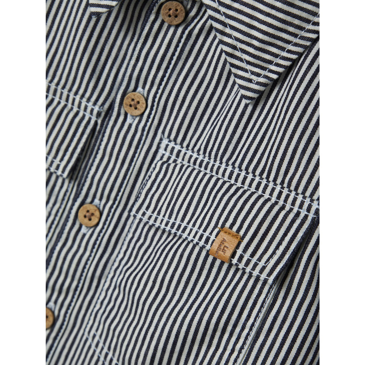 Lil'Atelier Dark Blue Denim White Nmmkasper Ls Loose Twi Skjorta 4021-Cm Lil