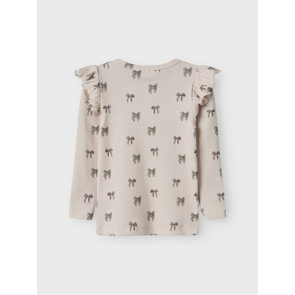 Lil'Atelier Silver Peony Bow Nmfgavo Eko Ls Slim Topp Lil Noos