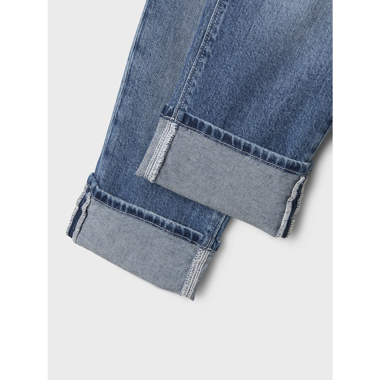 Name It Medium Blue Denim Nkfrose Straight Fold Jeans 4224-Az Noos