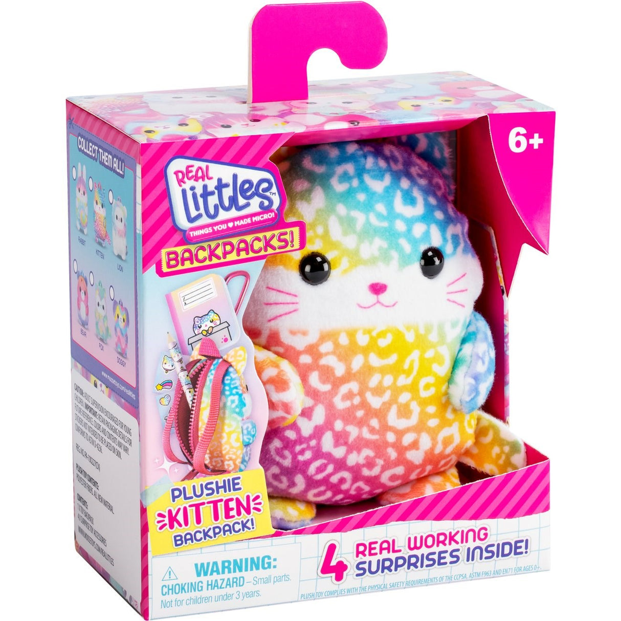 Real Littles Ryggsäck Plysch Kattunge