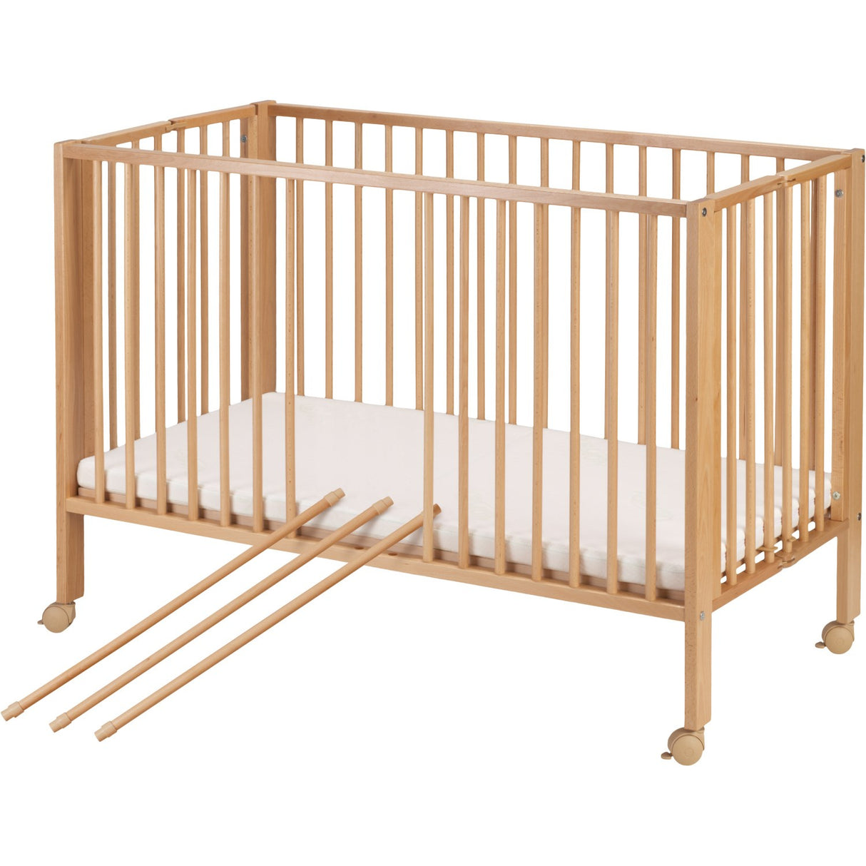 tiSsi® Nature Jori Sammenklappelig Säng Massiv Bok