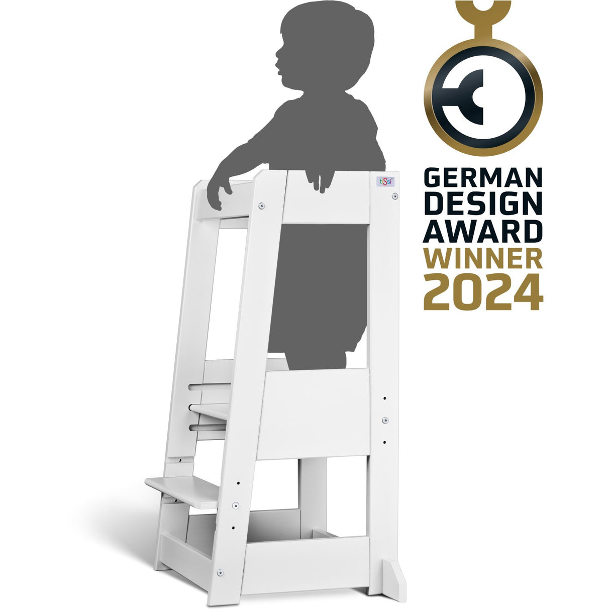 tiSsi® White Laquer Felix Lärande Torn Massiv Bok