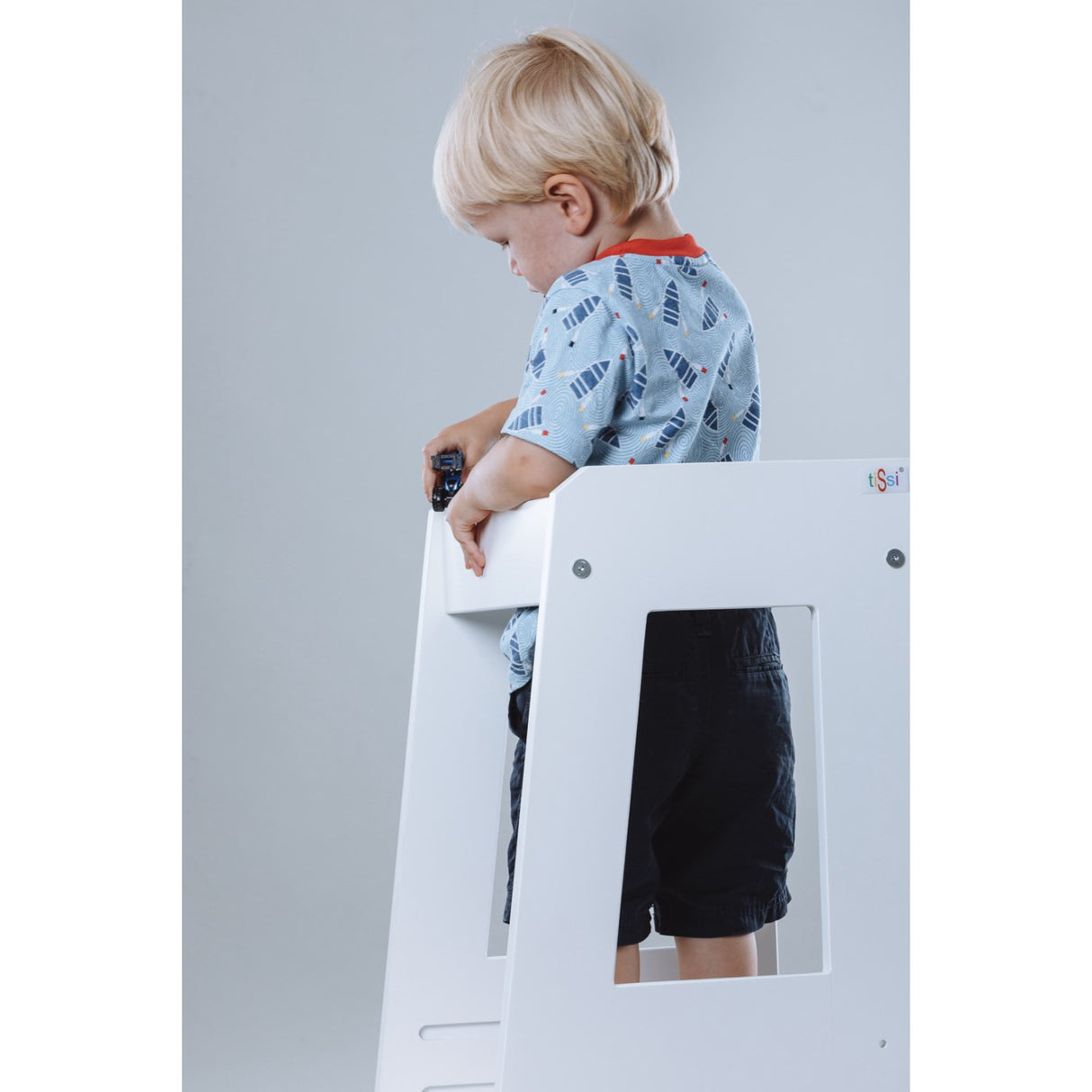 tiSsi® White Laquer Felix Lärande Torn Massiv Bok