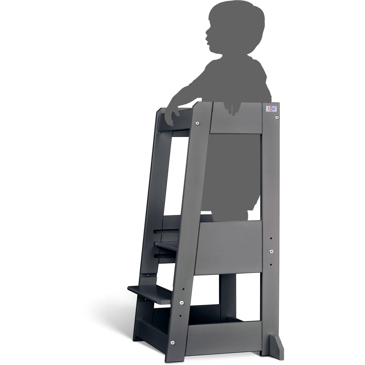 tiSsi® Grey Laquer Felix Lärande Torn Massiv Bok